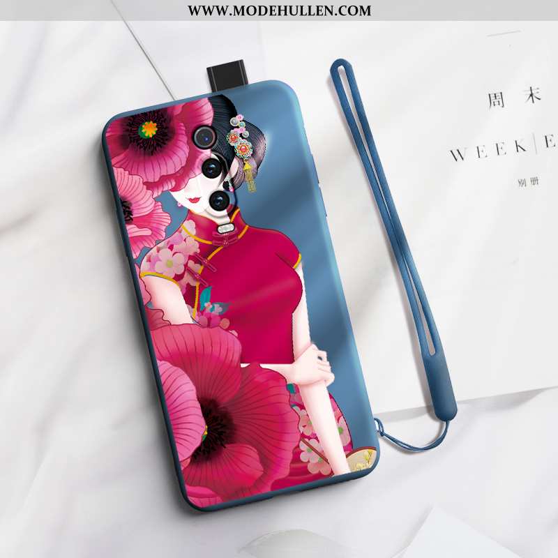 Hülle Xiaomi Mi 9t Pro Weiche Silikon Rot Handy Denkmal Blumen Rote