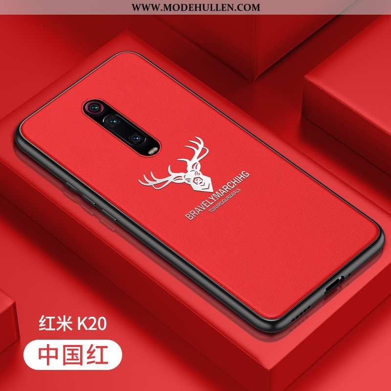 Hülle Xiaomi Mi 9t Weiche Silikon Anti-sturz Leder Rot Schutz Rote