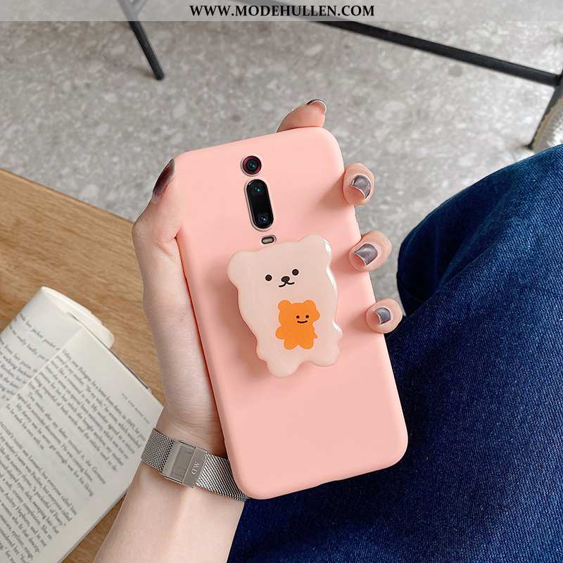 Hülle Xiaomi Mi 9t Weiche Silikon Mini Bär Farbe Halterung Persönlichkeit Rosa