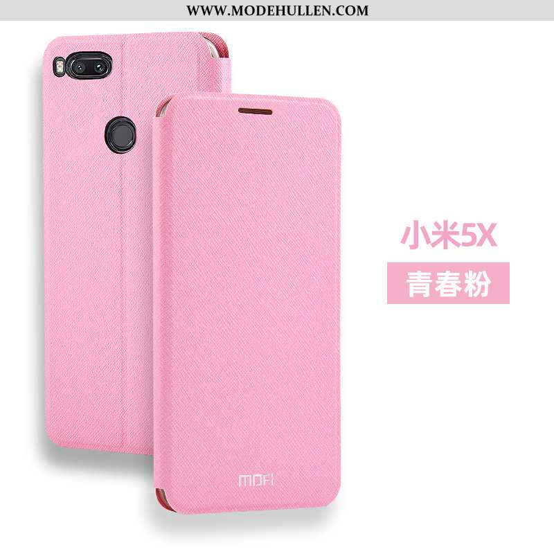 Hülle Xiaomi Mi A1 Schutz Lederhülle Handy Alles Inklusive Hintere Abdeckung Mini Rosa