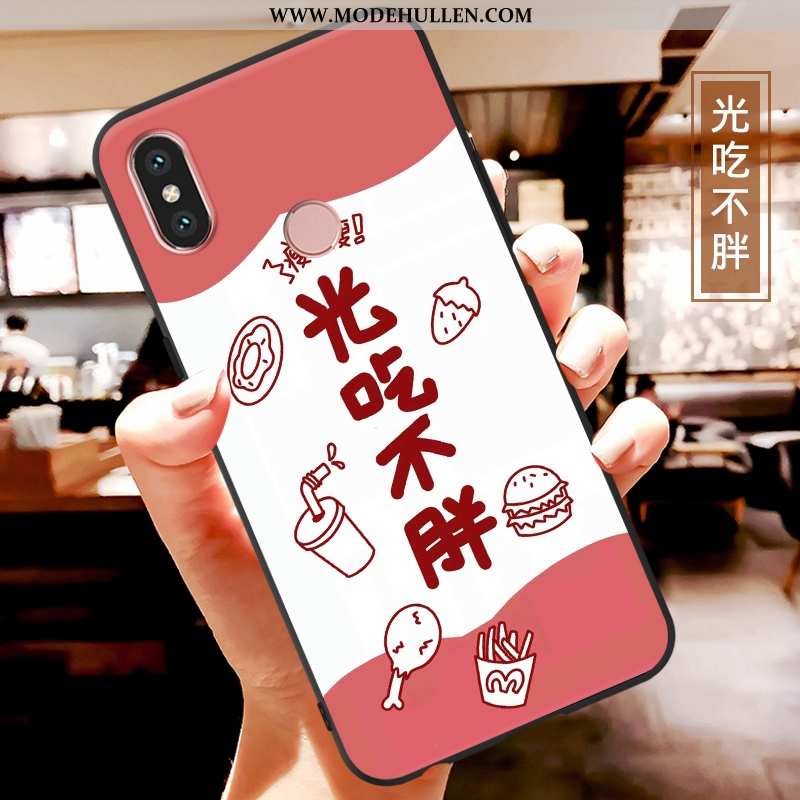 Hülle Xiaomi Mi A2 Lite Weiche Karikatur Handy Rot Nette Farbe Bunte