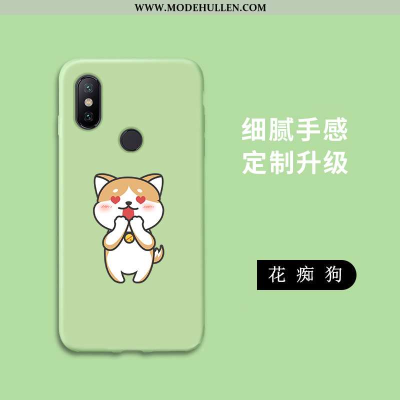 Hülle Xiaomi Mi A2 Lite Weiche Silikon Karikatur Case Handy Persönlichkeit Grün