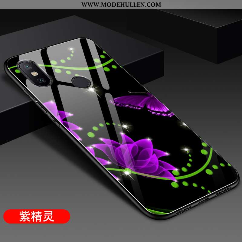 Hülle Xiaomi Mi A2 Persönlichkeit Kreativ Glas Netto Rot Weiche Silikon Lila