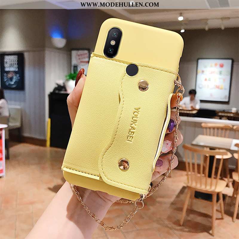 Hülle Xiaomi Mi A2 Silikon Schutz Case Handy Geldbörse Weiche Gelbe