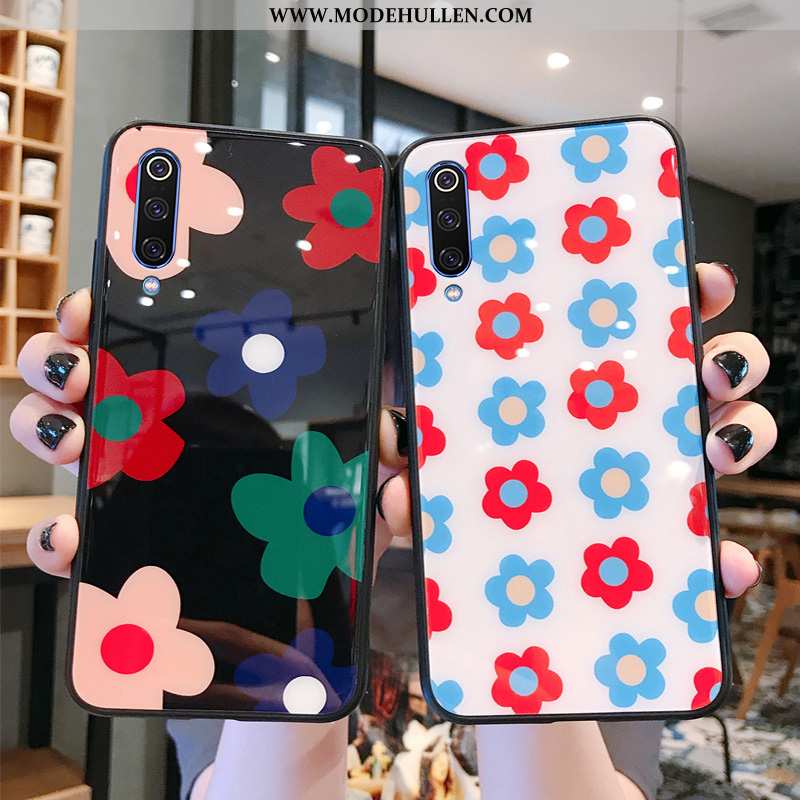 Hülle Xiaomi Mi A3 Kreativ Trend Blumen Case Schutz Persönlichkeit Handy Schwarz