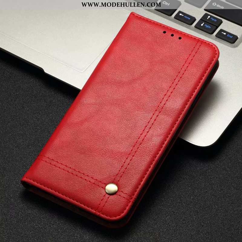 Hülle Xiaomi Mi A3 Lederhülle Echt Leder Alles Inklusive Case Mini Rot Handy Rote