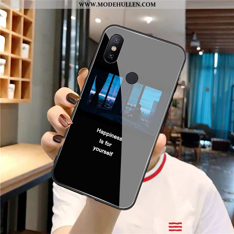 Hülle Xiaomi Mi Max 3 Glas Weiche Handy Temperieren Schwarz Alles Inklusive Case