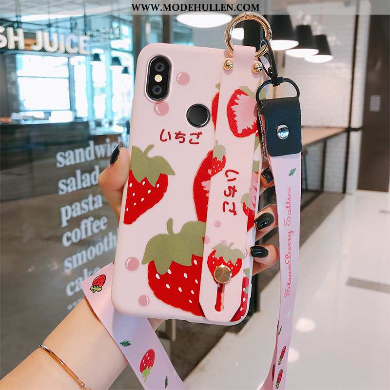 Hülle Xiaomi Mi Max 3 Hängende Verzierungen Kreativ Netto Rot Case Schutz Mini Rosa