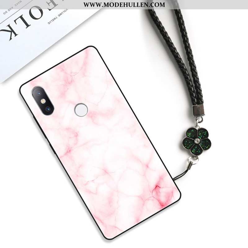Hülle Xiaomi Mi Max 3 Nubuck Persönlichkeit Rosa Liebhaber Case Frisch Glas