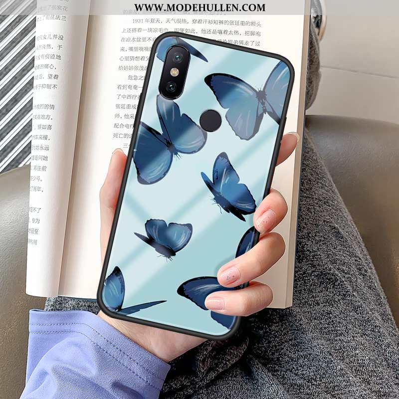Hülle Xiaomi Mi Max 3 Trend Weiche Grün Einfassung Schmetterling Retro