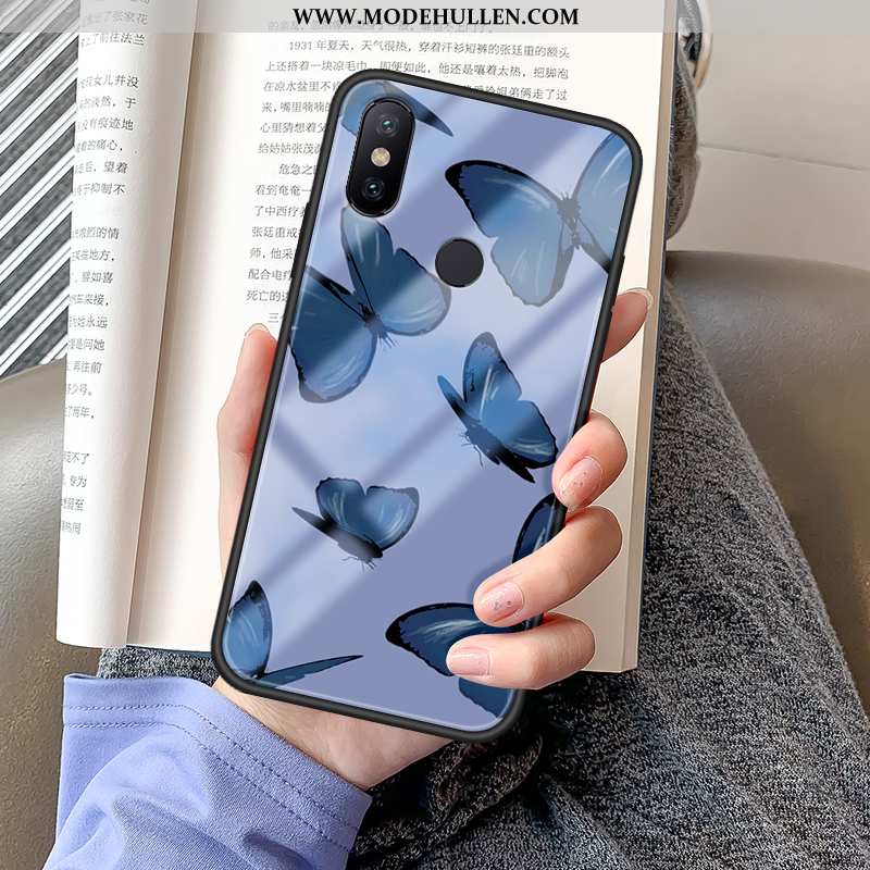 Hülle Xiaomi Mi Max 3 Trend Weiche Grün Einfassung Schmetterling Retro