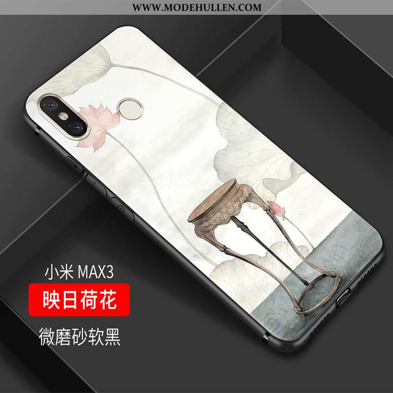 Hülle Xiaomi Mi Max 3 Weiche Silikon Mini Einfassung Retro Chinesische Art Persönlichkeit Rosa