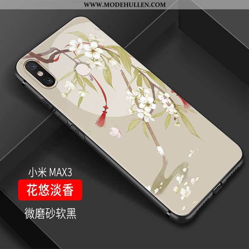Hülle Xiaomi Mi Max 3 Weiche Silikon Mini Einfassung Retro Chinesische Art Persönlichkeit Rosa