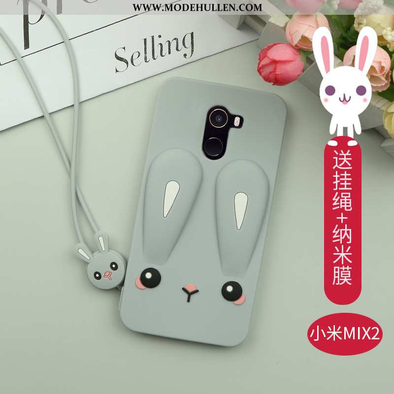 Hülle Xiaomi Mi Mix 2 Silikon Schutz Case Persönlichkeit Handy Hängende Verzierungen Weiße