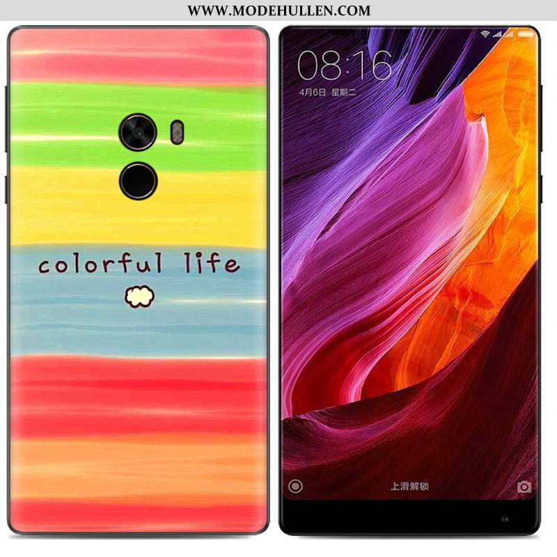 Hülle Xiaomi Mi Mix 2 Weiche Kreativ Ölgemälde Handy Gelb Case Trend Gelbe