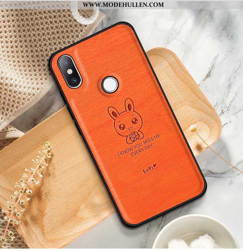 Hülle Xiaomi Mi Mix 2s Muster Trend Mode Nette Karikatur Kreativ Handy Orange