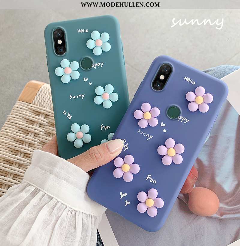 Hülle Xiaomi Mi Mix 2s Silikon Weiche Grün Anti-sturz Mini Case Blumen