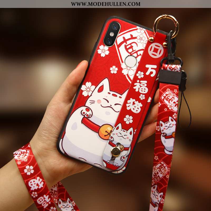 Hülle Xiaomi Mi Mix 3 Silikon Persönlichkeit Katzen Handy Anti-sturz Rot Rote