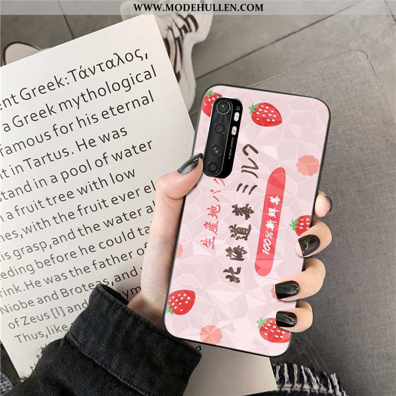 Hülle Xiaomi Mi Note 10 Lite Kreativ Muster Netto Rot Jugend Persönlichkeit Rosa