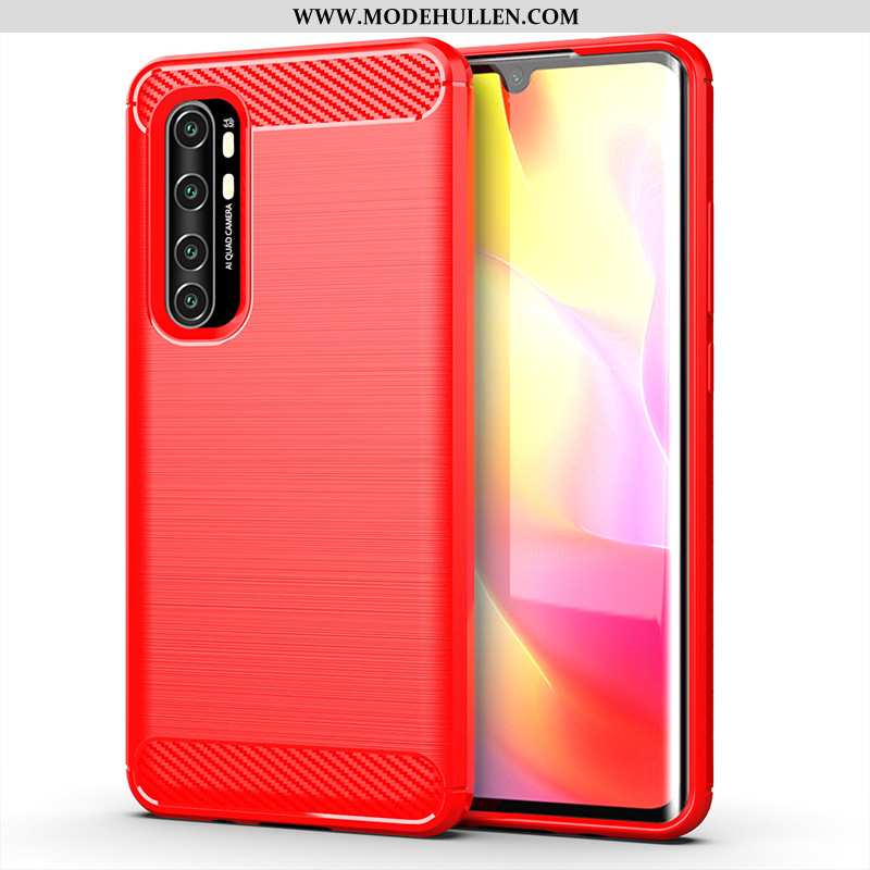 Hülle Xiaomi Mi Note 10 Lite Weiche Schutz Mini Anti-sturz Case Seide Rot Rote