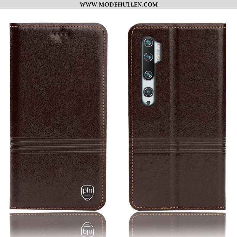 Hülle Xiaomi Mi Note 10 Schutz Lederhülle Folio Case Handy Alles Inklusive Braun