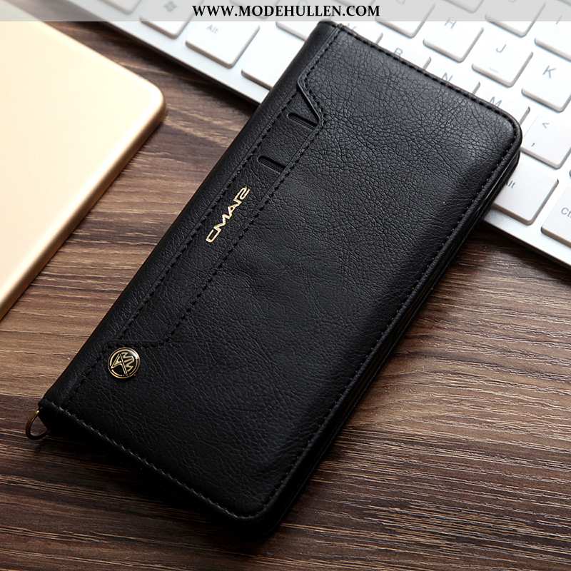 Hülle Xiaomi Mi Note 10 Schutz Lederhülle Folio Case Handy Grau