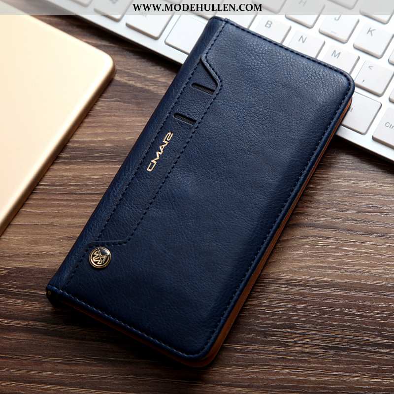 Hülle Xiaomi Mi Note 10 Schutz Lederhülle Folio Case Handy Grau
