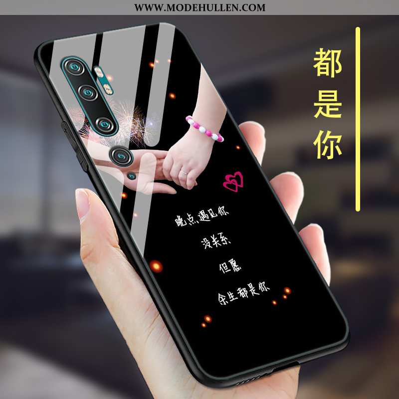 Hülle Xiaomi Mi Note 10 Super Dünne Handy Glas Case Trend Neu Lila