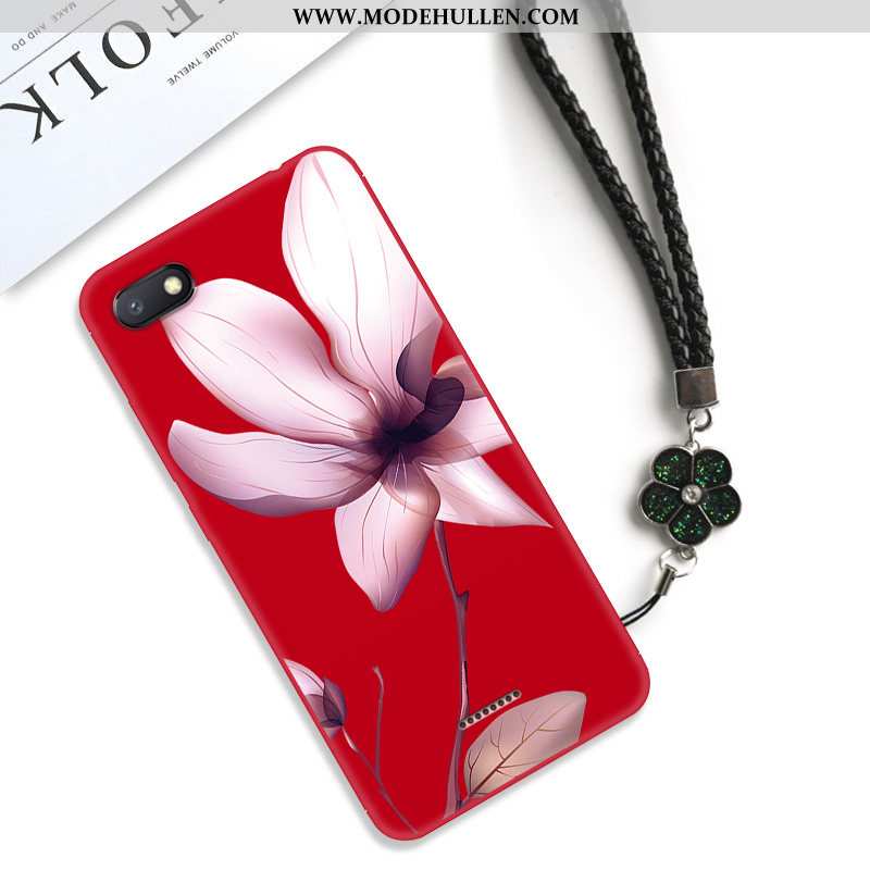 Hülle Xiaomi Redmi 6a Trend Weiche Rot Case Persönlichkeit Blumen Mini Schwarz