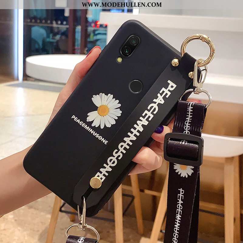 Hülle Xiaomi Redmi 7 Kreativ Hängender Hals Chrysanthemes Anti-sturz Case Handy Einfassung Schwarz