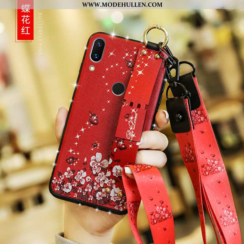 Hülle Xiaomi Redmi 7 Mode Persönlichkeit Schutz Anti-sturz Chinesische Art Rot Alles Inklusive Rosa