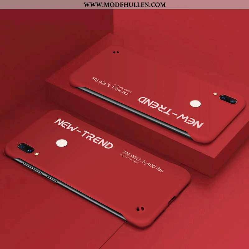 Hülle Xiaomi Redmi 7 Nubuck Persönlichkeit Super Grenze Einfach Dünne Rot Dunkelblau