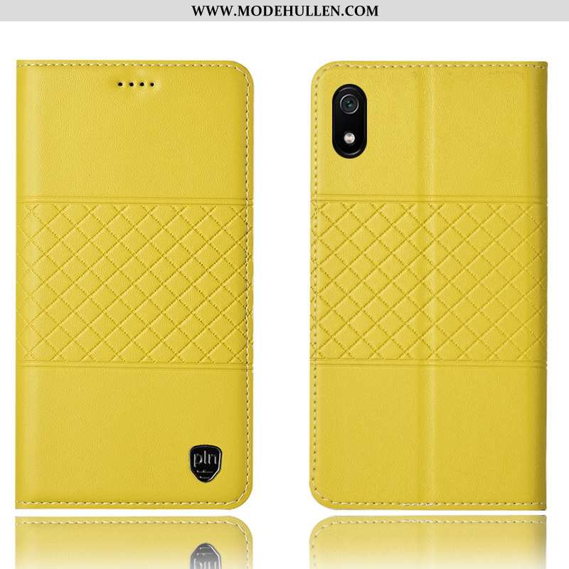 Hülle Xiaomi Redmi 7a Schutz Echt Leder Mini Alles Inklusive Anti-sturz Gelb Gelbe