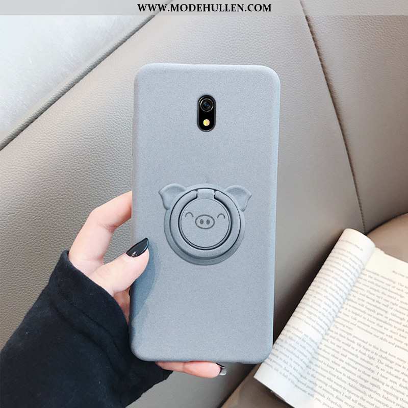 Hülle Xiaomi Redmi 8a Nubuck Persönlichkeit Anti-sturz Weiche Handy Silikon Mini Grau