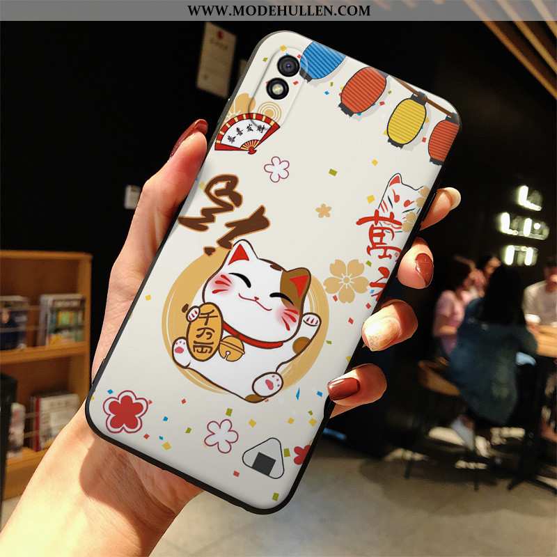 Hülle Xiaomi Redmi 9a Schutz Mode Case Karikatur Mini Handy Weiße