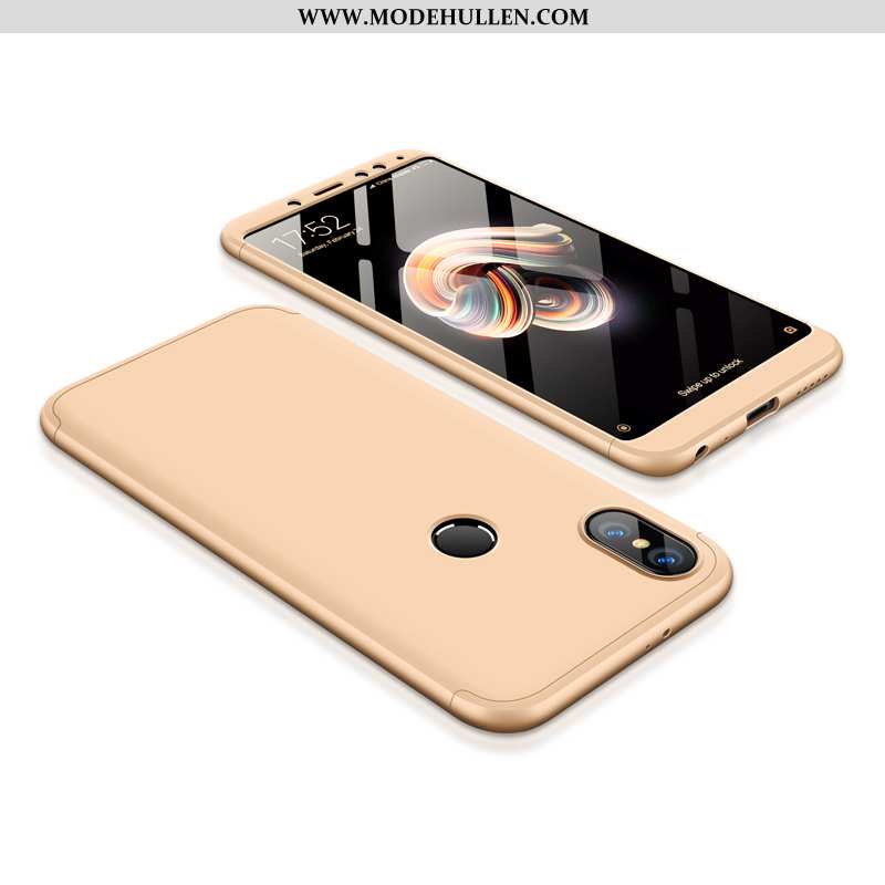 Hülle Xiaomi Redmi Note 5 Nubuck Handy Neu Gold Anti-sturz Rot Alles Inklusive