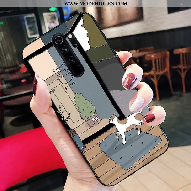 Hülle Xiaomi Redmi Note 8 Pro Karikatur Weiche Anti-sturz Case Schwarz Mini