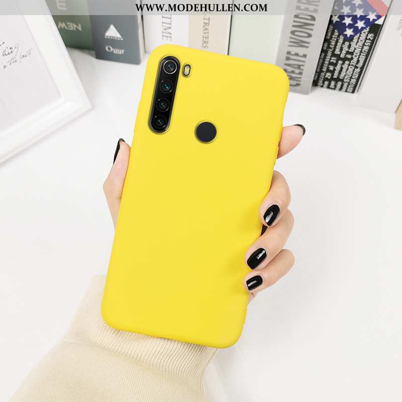 Hülle Xiaomi Redmi Note 8t Persönlichkeit Kreativ Netto Rot Anti-sturz Gelb Einfarbig Schutz Gelbe