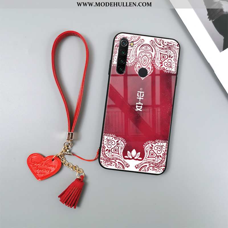 Hülle Xiaomi Redmi Note 8t Trend Weiche Glas Case Handy Rot Totem Rote