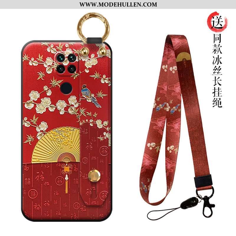 Hülle Xiaomi Redmi Note 9 Dünne Hängende Verzierungen Chinesische Art Handy Super Anti-sturz Rote