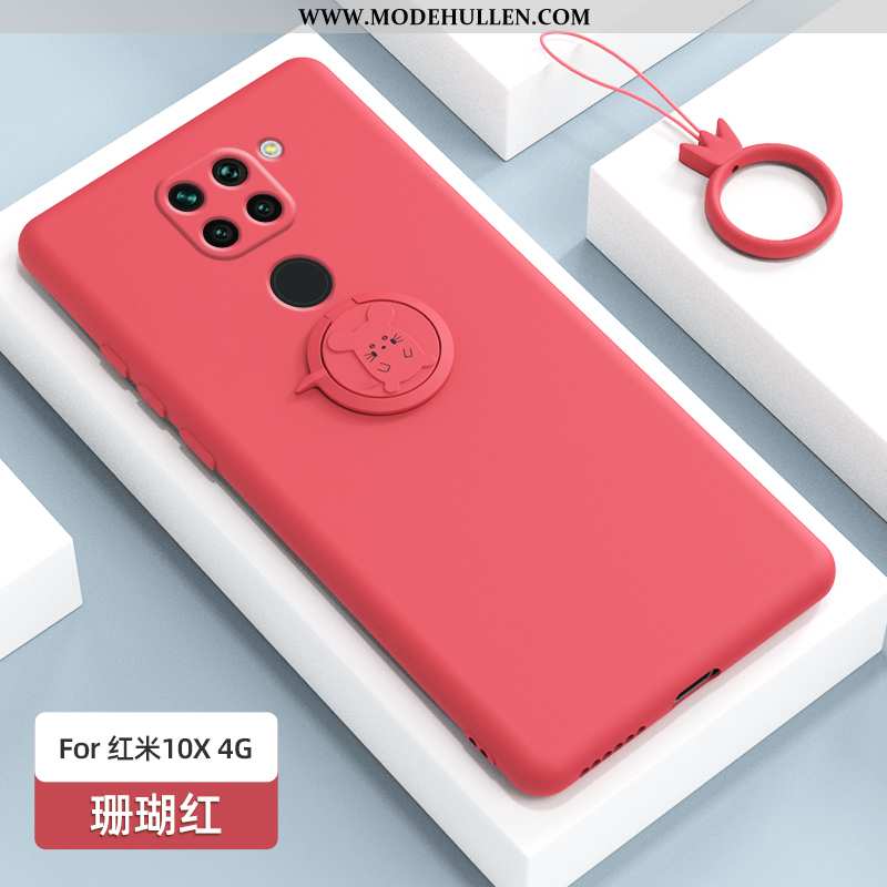 Hülle Xiaomi Redmi Note 9 Weiche Silikon Trend Schutz Handy Halterung Nubuck Rosa