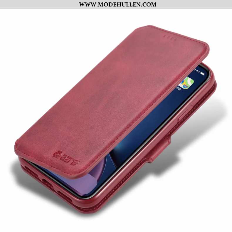 Hülle iPhone 11 Hängende Verzierungen Folio High-end Rot Silikonschutzlederhülleweiche Rote