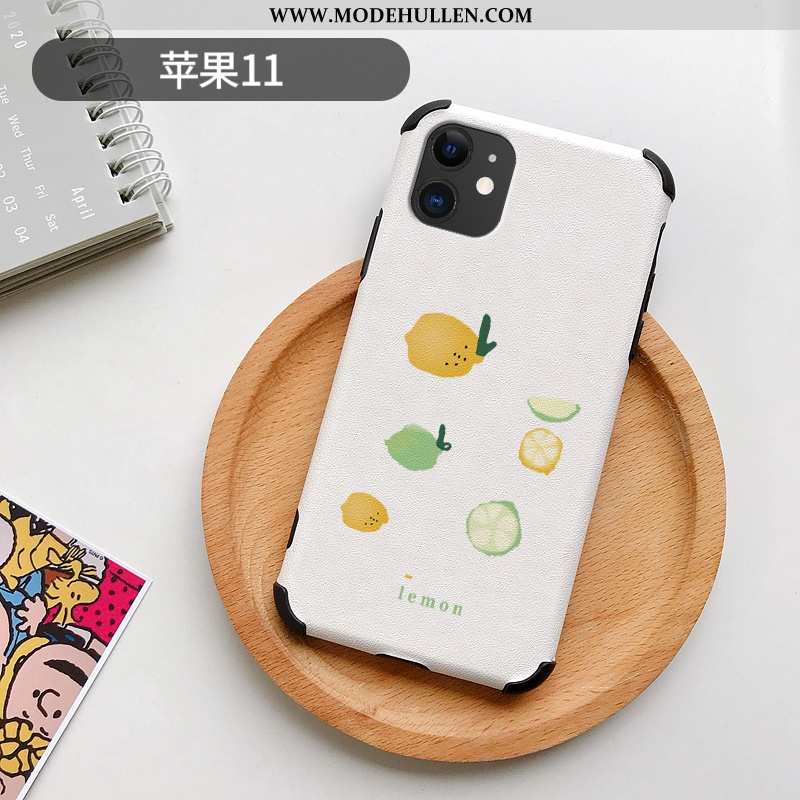 Hülle iPhone 11 Muster Silikon Mini Handy Lederhülle Case Weiße