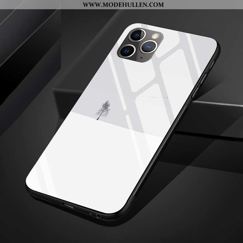 Hülle iPhone 11 Pro Max Schutz Glas Europa Schwarz Silikon Einfach Handy