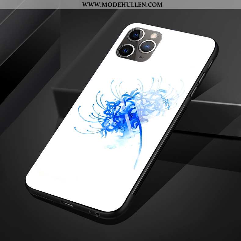 Hülle iPhone 11 Pro Max Schutz Glas Kunst Weiß Handy Chinesische Art Weiße