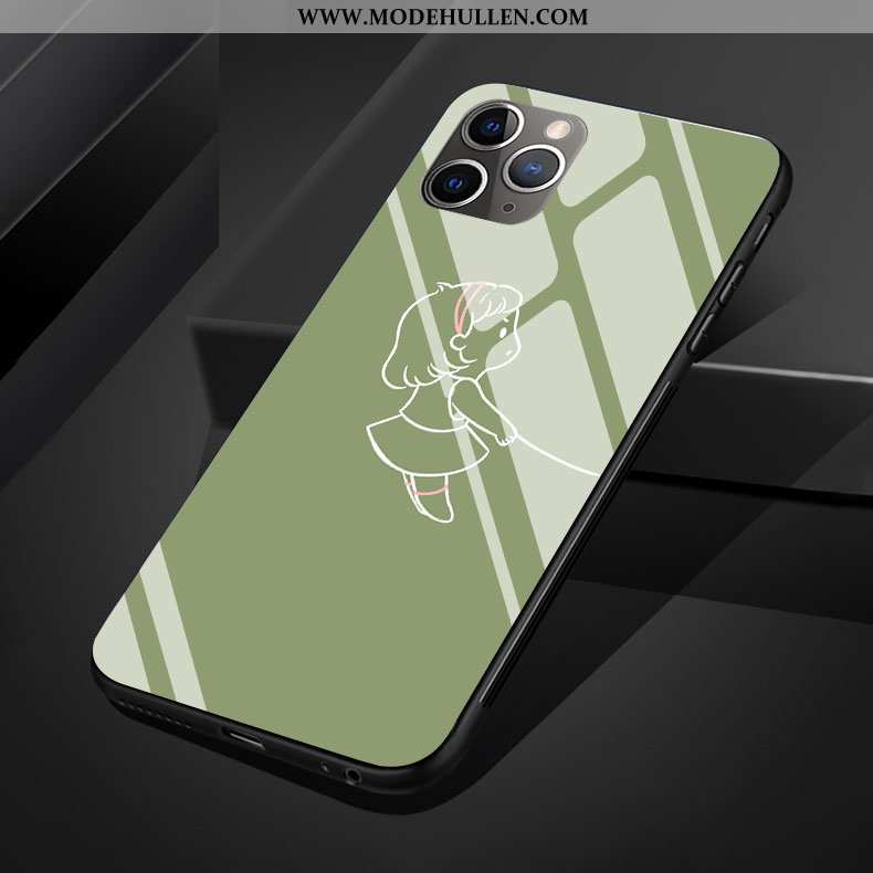 Hülle iPhone 11 Pro Max Schutz Glas Silikon Weiß Handy Liebhaber Weiße