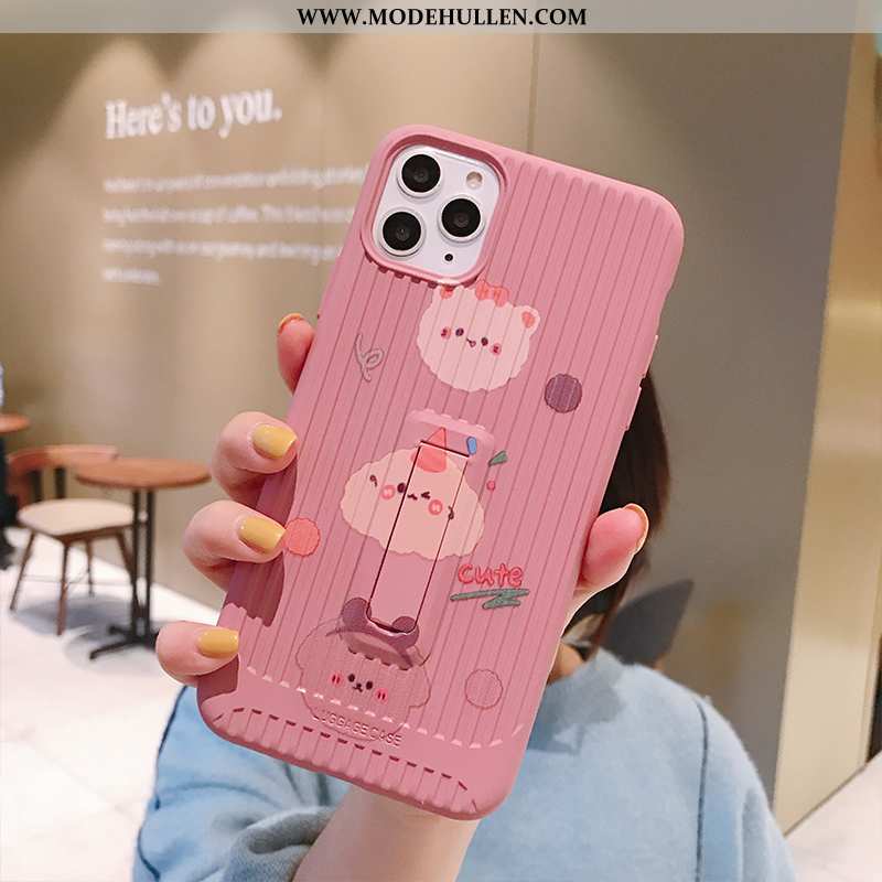 Hülle iPhone 11 Pro Schutz Persönlichkeit Handy Case Mini Einfach Rosa