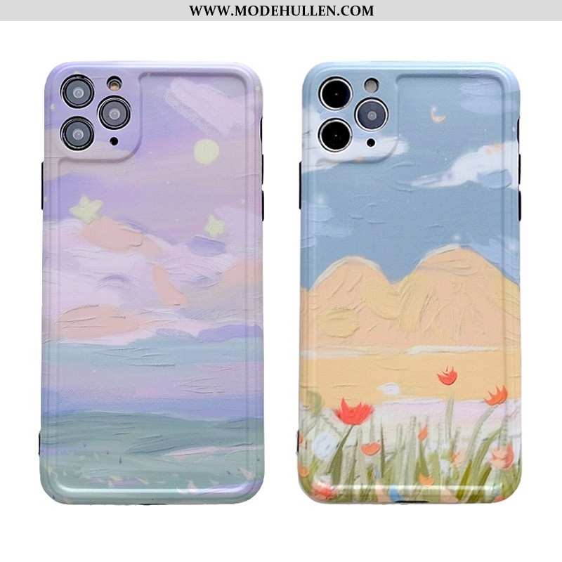 Hülle iPhone 11 Pro Silikon Weiche Kunst Alles Inklusive Case Lila
