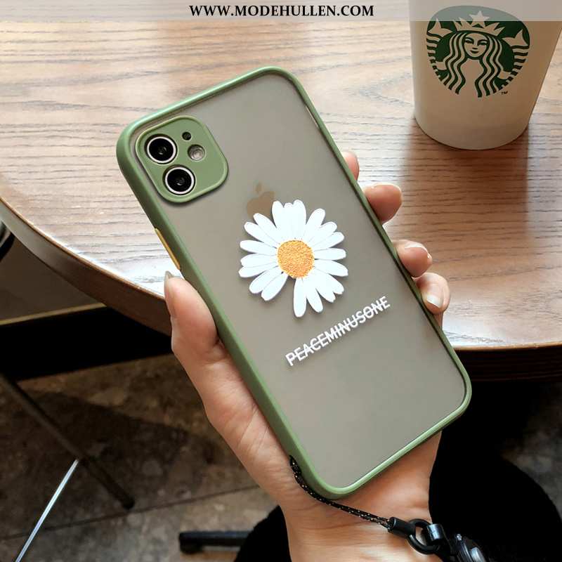 Hülle iPhone 11 Silikon Schutz Handy Case Chrysanthemes Grün