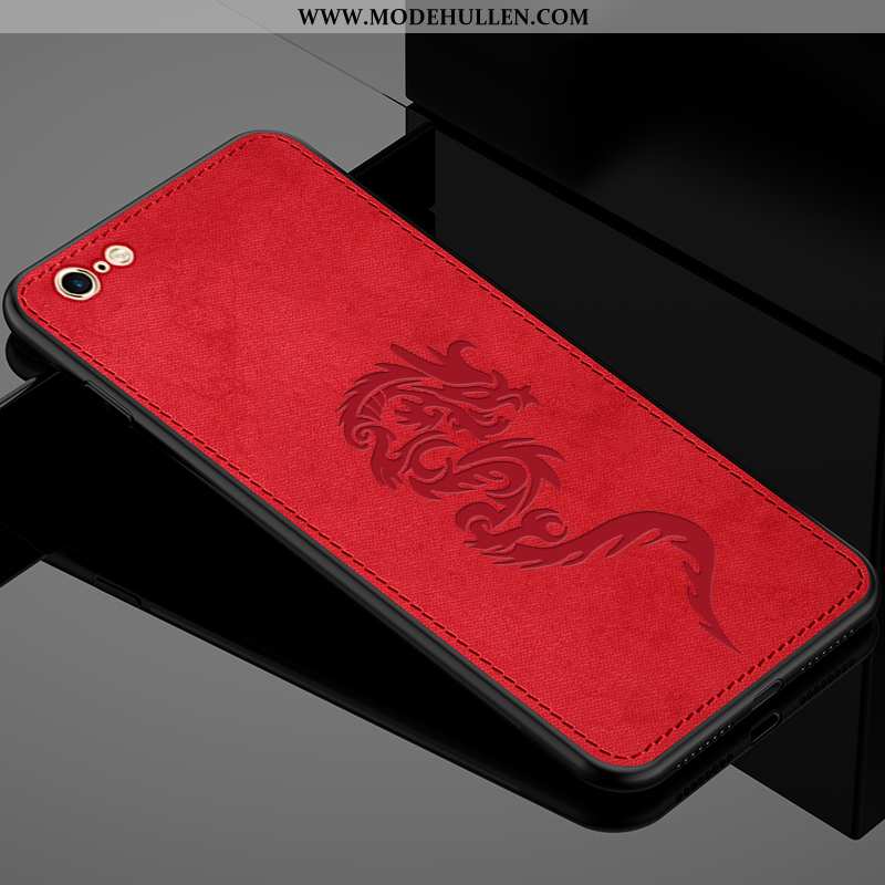 Hülle iPhone 6/6s Kreativ Muster Einfassung Nubuck Anti-sturz Rot Dünne Rote